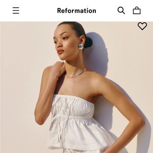 REFORMATION ROWEN TOP (WHITE)